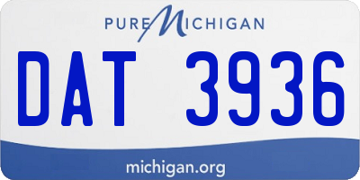 MI license plate DAT3936