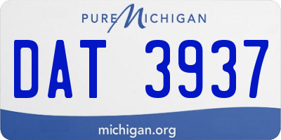 MI license plate DAT3937