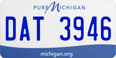 MI license plate DAT3946
