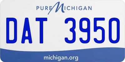 MI license plate DAT3950