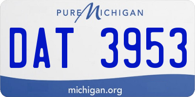 MI license plate DAT3953