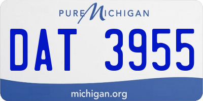 MI license plate DAT3955