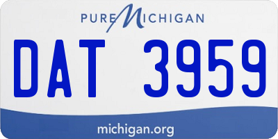 MI license plate DAT3959