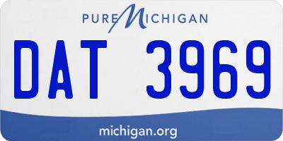 MI license plate DAT3969