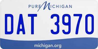 MI license plate DAT3970