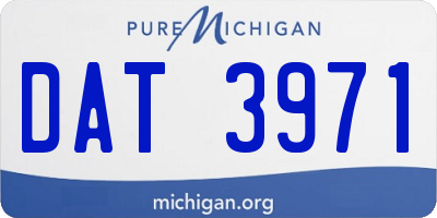 MI license plate DAT3971