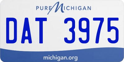 MI license plate DAT3975