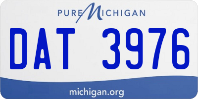 MI license plate DAT3976