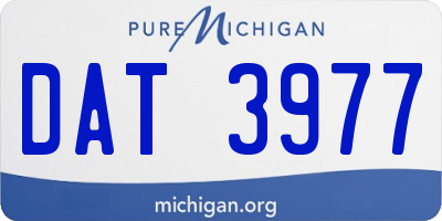 MI license plate DAT3977