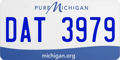 MI license plate DAT3979