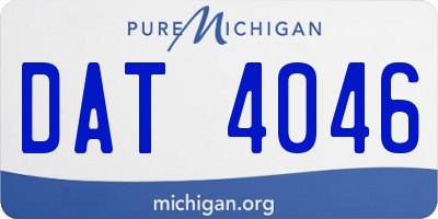 MI license plate DAT4046