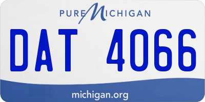 MI license plate DAT4066