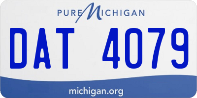 MI license plate DAT4079