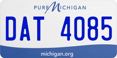 MI license plate DAT4085
