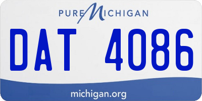 MI license plate DAT4086