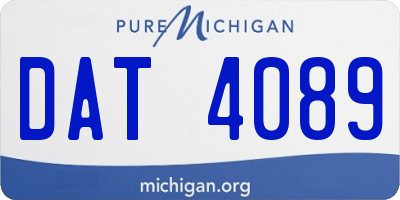 MI license plate DAT4089