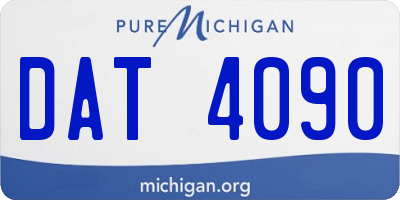 MI license plate DAT4090