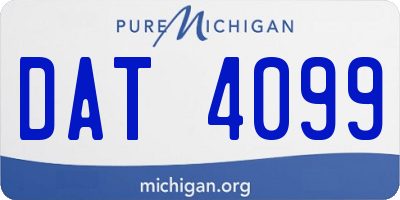 MI license plate DAT4099