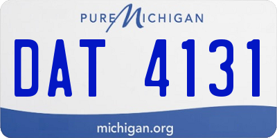 MI license plate DAT4131
