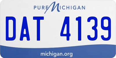 MI license plate DAT4139