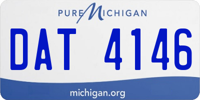 MI license plate DAT4146