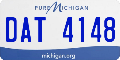 MI license plate DAT4148