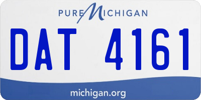 MI license plate DAT4161