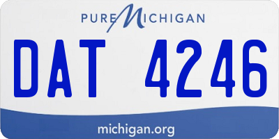 MI license plate DAT4246