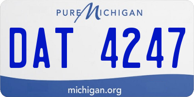 MI license plate DAT4247