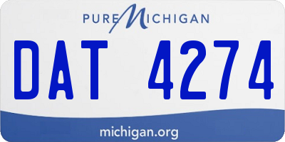 MI license plate DAT4274
