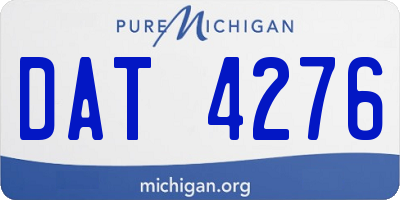 MI license plate DAT4276
