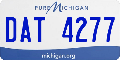 MI license plate DAT4277