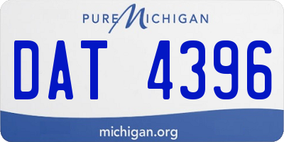 MI license plate DAT4396