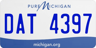 MI license plate DAT4397