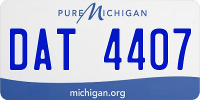 MI license plate DAT4407