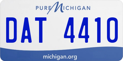 MI license plate DAT4410