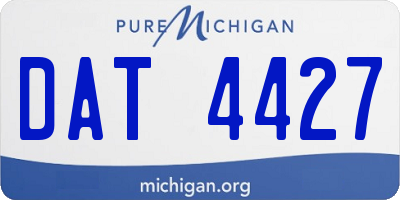 MI license plate DAT4427