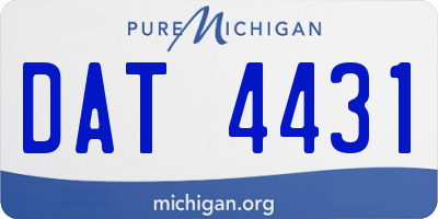 MI license plate DAT4431