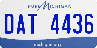 MI license plate DAT4436