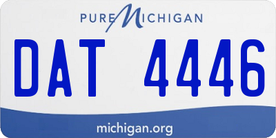 MI license plate DAT4446