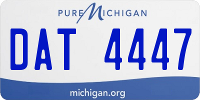 MI license plate DAT4447