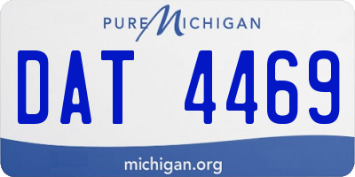 MI license plate DAT4469