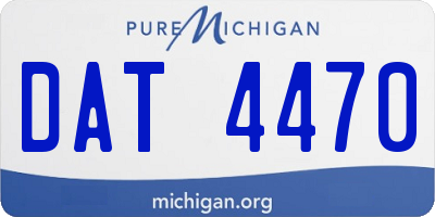 MI license plate DAT4470