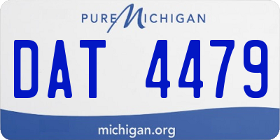 MI license plate DAT4479