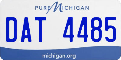 MI license plate DAT4485