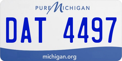 MI license plate DAT4497