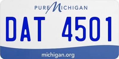 MI license plate DAT4501