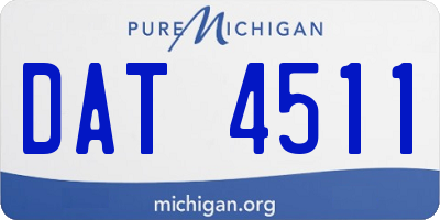 MI license plate DAT4511
