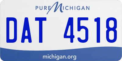 MI license plate DAT4518