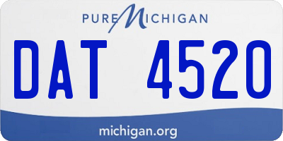 MI license plate DAT4520